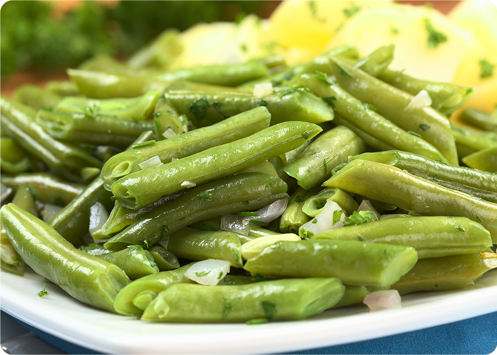 Patate e fagiolini al pesto